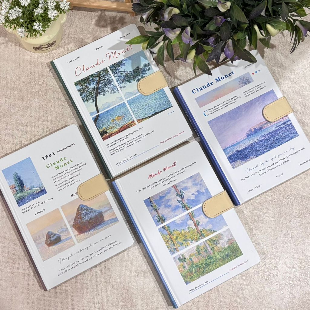 

A5 Buku Calude Monet | Kertas Polos Tidak bergaris | Buku Tutup Magnet | Buku Jurnal Kertas Kosong