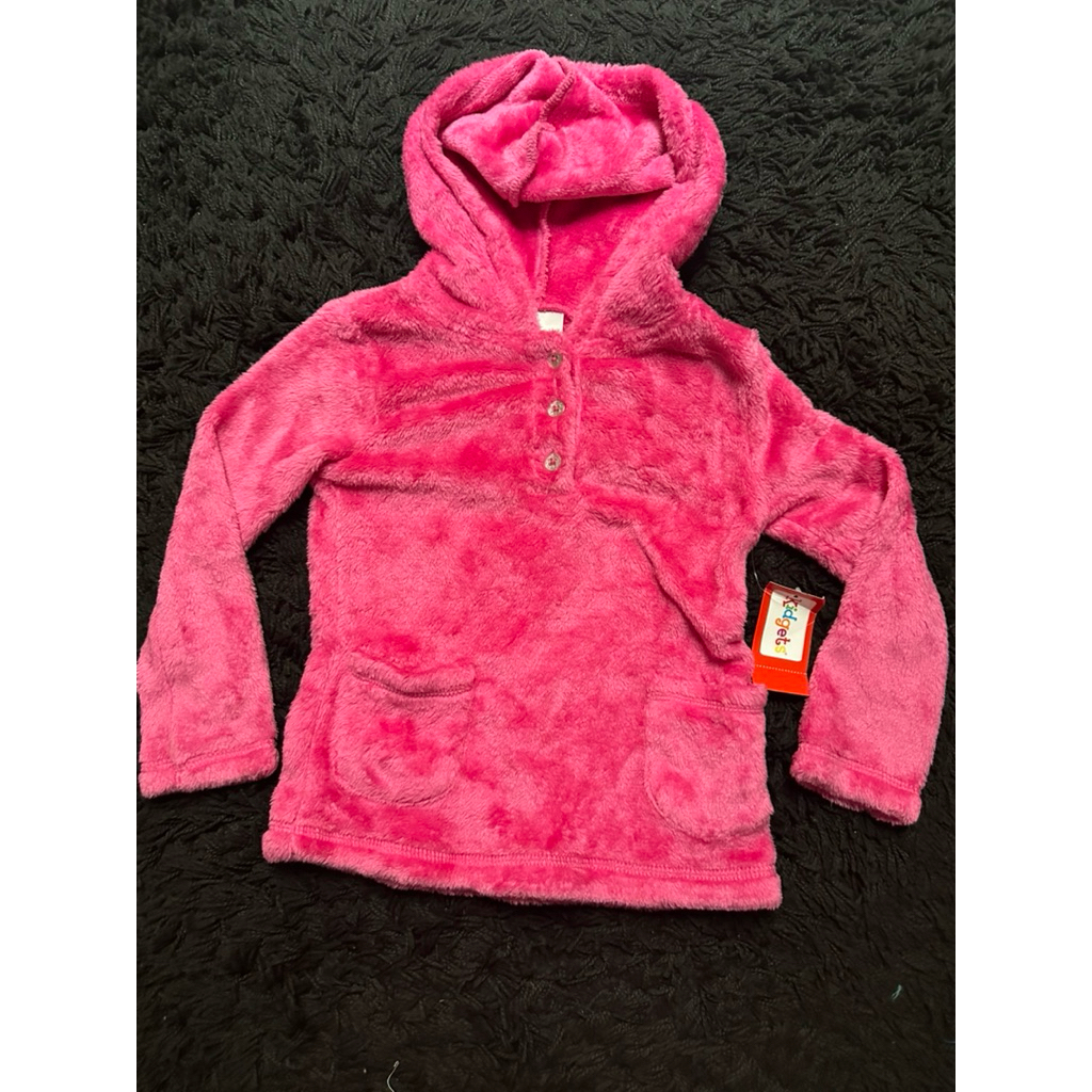 Kidgets Pink Fur Hoodie Jacket Furry Sweater Sweatshirt Girls Outer Girl Outerwear Toddler Kids jake