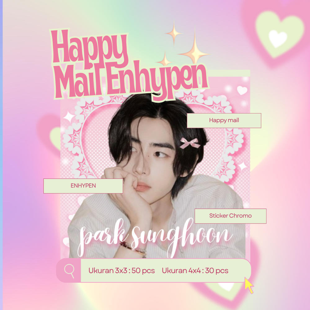 

ENHYPEN Happy Mail Freebies Sticker KPOP Deco Mailing