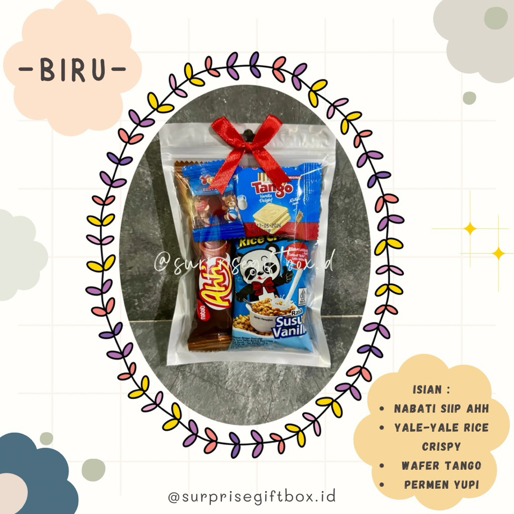 

Mini Snack/ Snack Gift/ Hampers Snack Mini/ Mini Gift Snack/ Hadiah Kelulusan/ Hadiah Perpisahan/ Hadiah Ponakan/ Hadiah Naik Kelas/ Hadiah Ulang Tahun/ Kado Kelulusan/ Kado Wisuda/ Hampers Idul Fitri/ Mini Gift/ Snack Gift/ Freebies/ Mini Freebies