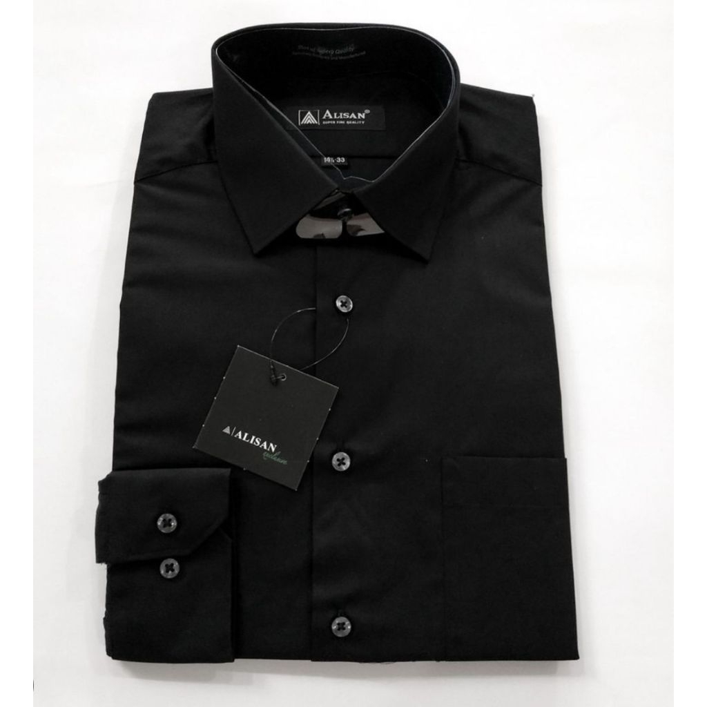 ALISAN Kemeja Pria Lengan Panjang Original Polos Baju Atasan  Kerja Cowok Alisan Formal Hem Putih Hi