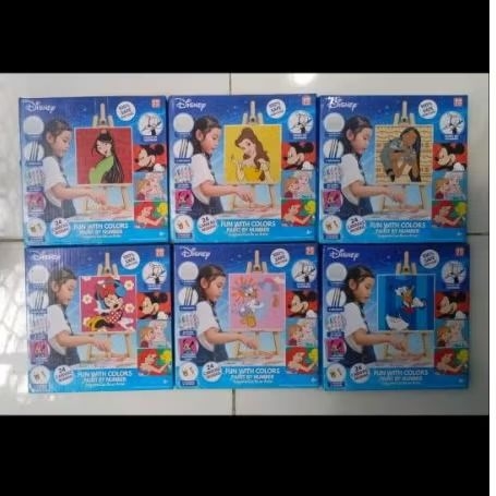 

Emco Disney Fun With Colors Set Melukis Canvas Paint By Number
