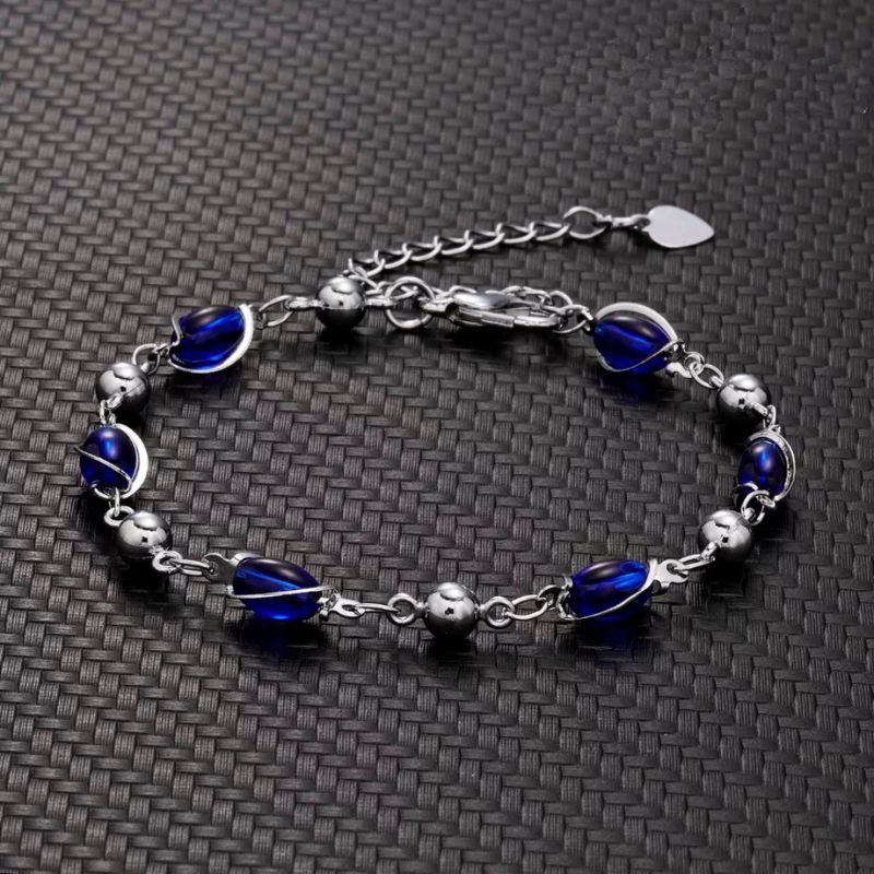 Gelang Rantai Wanita Crystal Original Warna Warni Batu Giok Alami KADAI INDONESIA