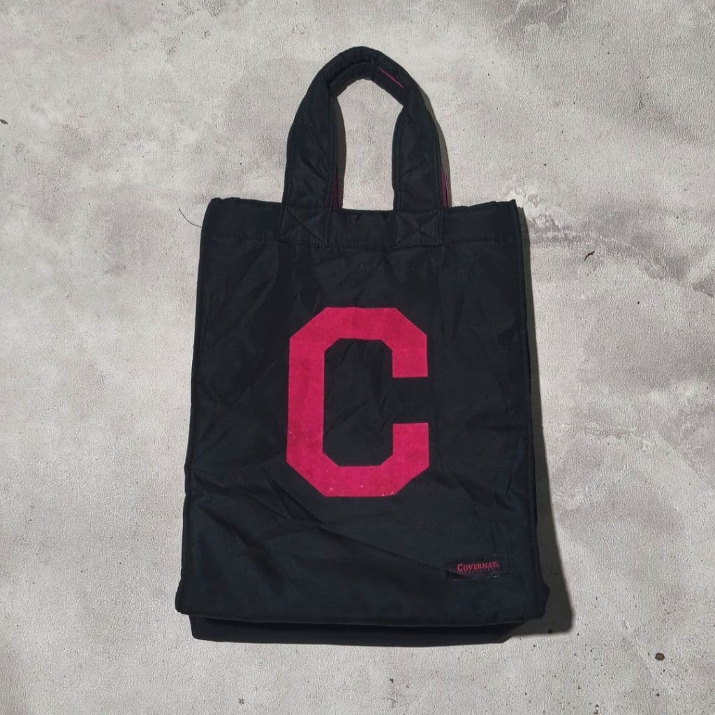 Tas tote bag wanita covernat hitam pink