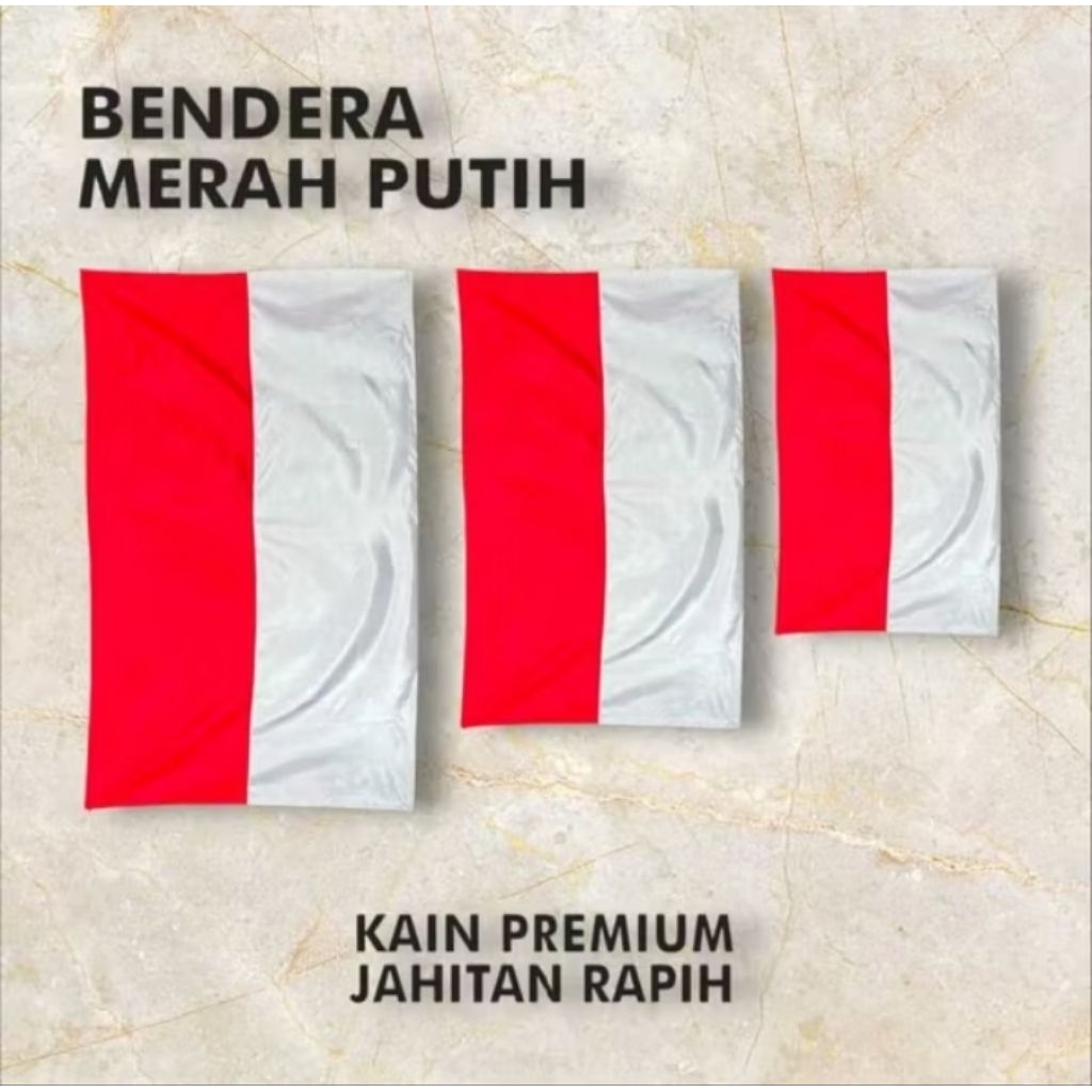 Bendera Merah Putih Bahan Kain Peles Kahatex Premium