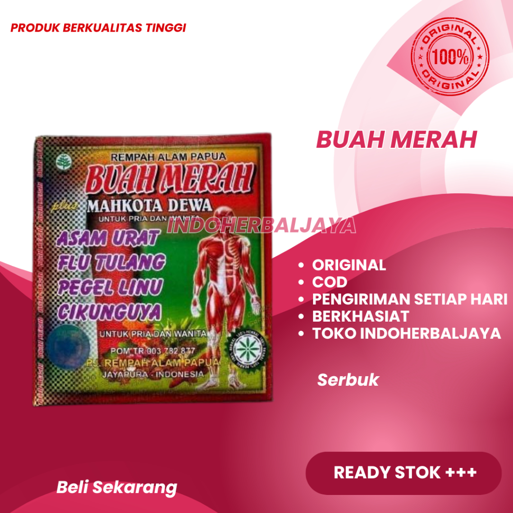 

Jamu Tradisional Buah Merah Mahkota Dewa isi 15 Saset