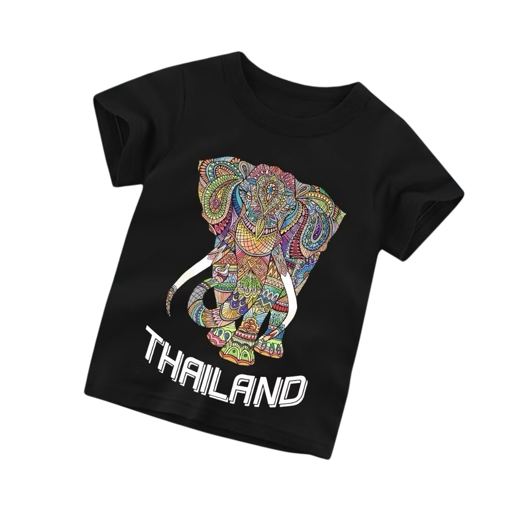 DEPH STORE - ATASAN KAOS ANAK ANAK MOTIF THAILAND GAJAH BATIK / BAJU KAOS ANAK COWOK CEWEK / KAOS AT