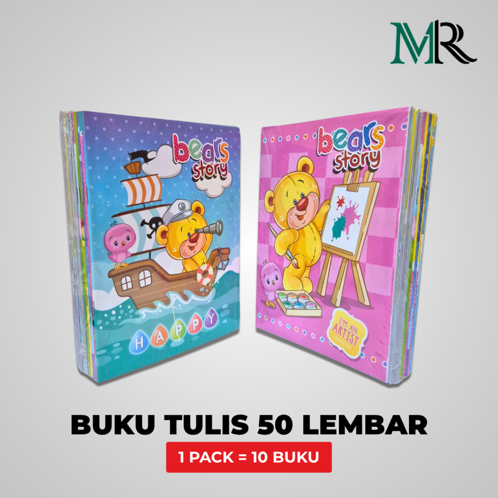 

Buku Tulis Murah - 1 Pack Isi 10 Buku (50 Lembar/Buku)