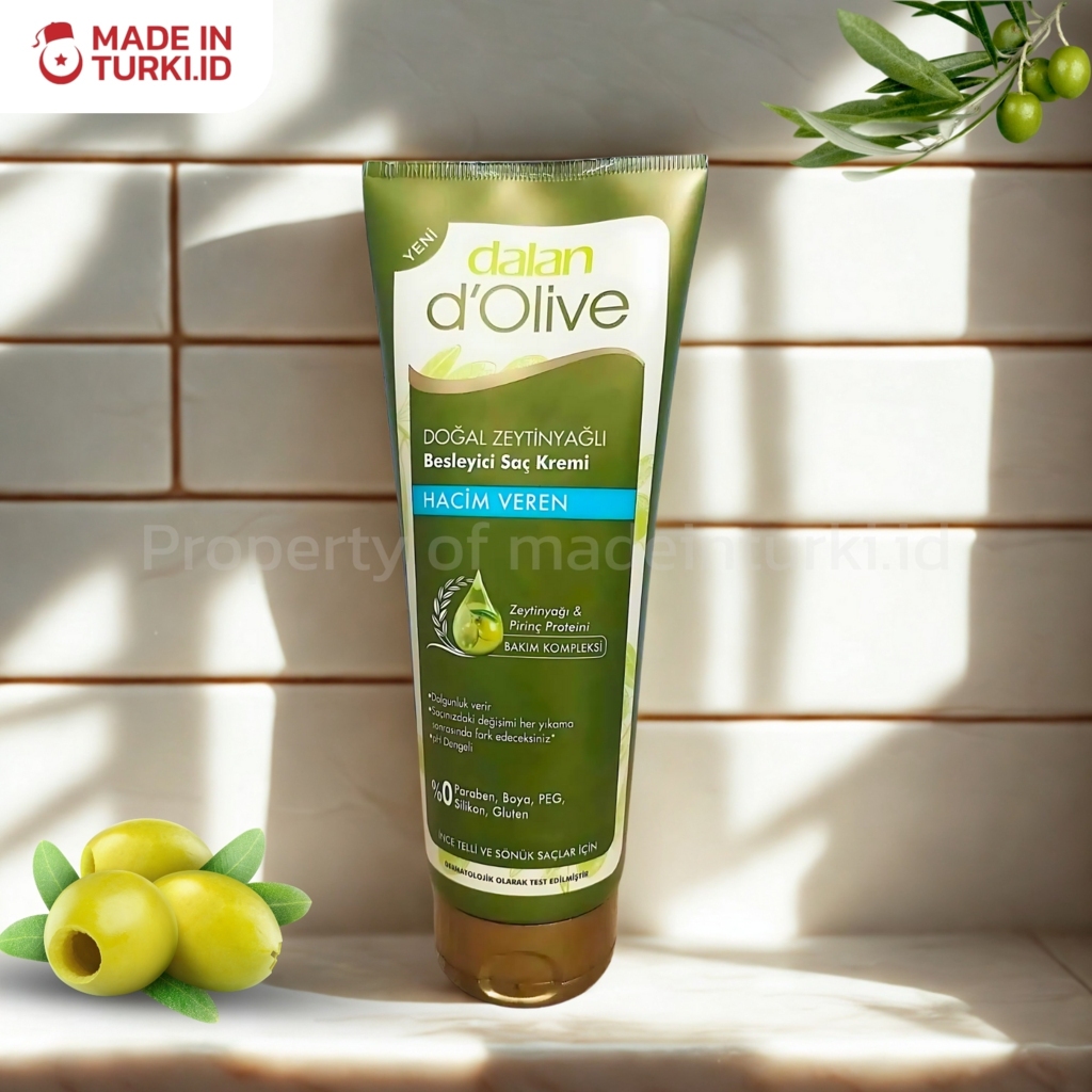 Dalan d’Olive Dogal Zeytinyagli Besleyici Saç Kremi Hacim Veren 200 ml - Skincare Krim Organik Turki