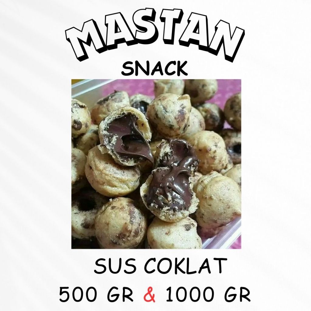 

[500gr & 1kg] Kue Coklat Sus Soes Kering Isi Cokelat Lumer