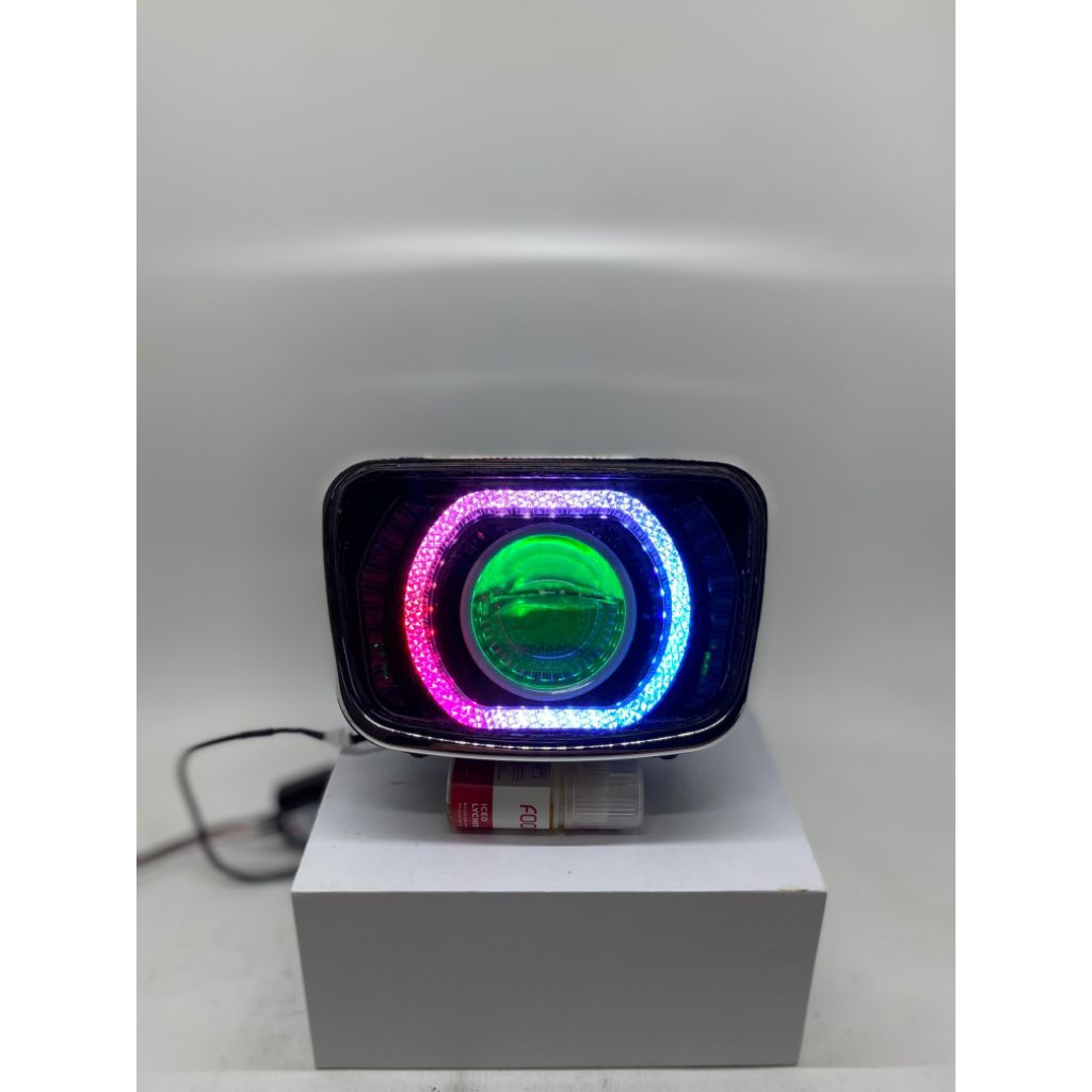 Biled Rx King Oval AES F1 / Gen2 Shroud Crystal BMW RGB Lampu Depan Rx King Batok Ori Set Relay