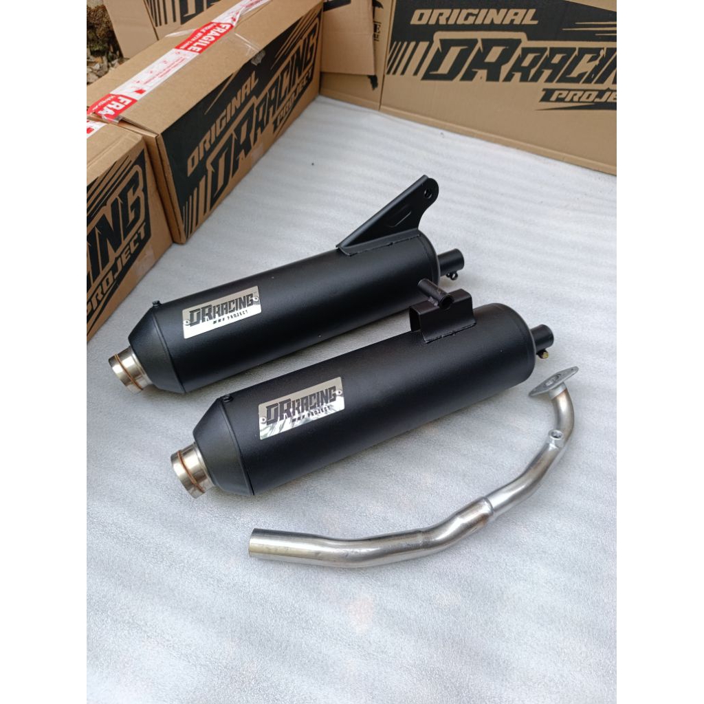Desyallshop Knalpot Original Dr Racing Project Bor Boran Sarbor Beat Scoopy Vario Mio Pcx Nmax Aerox