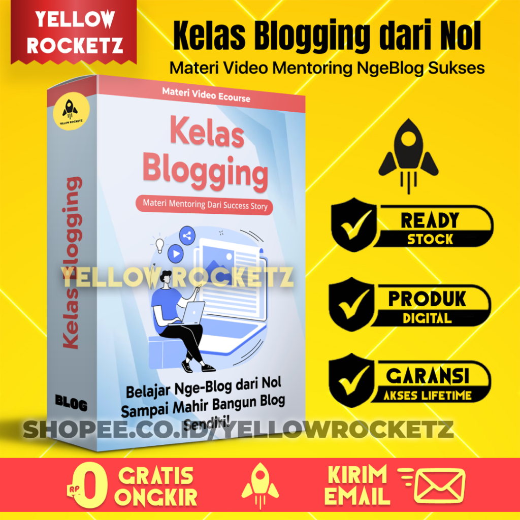 KELAS BLOGGING - 3 Hari Mahir NgeBlog dari Nol - Blogging Mentorship Materi Video