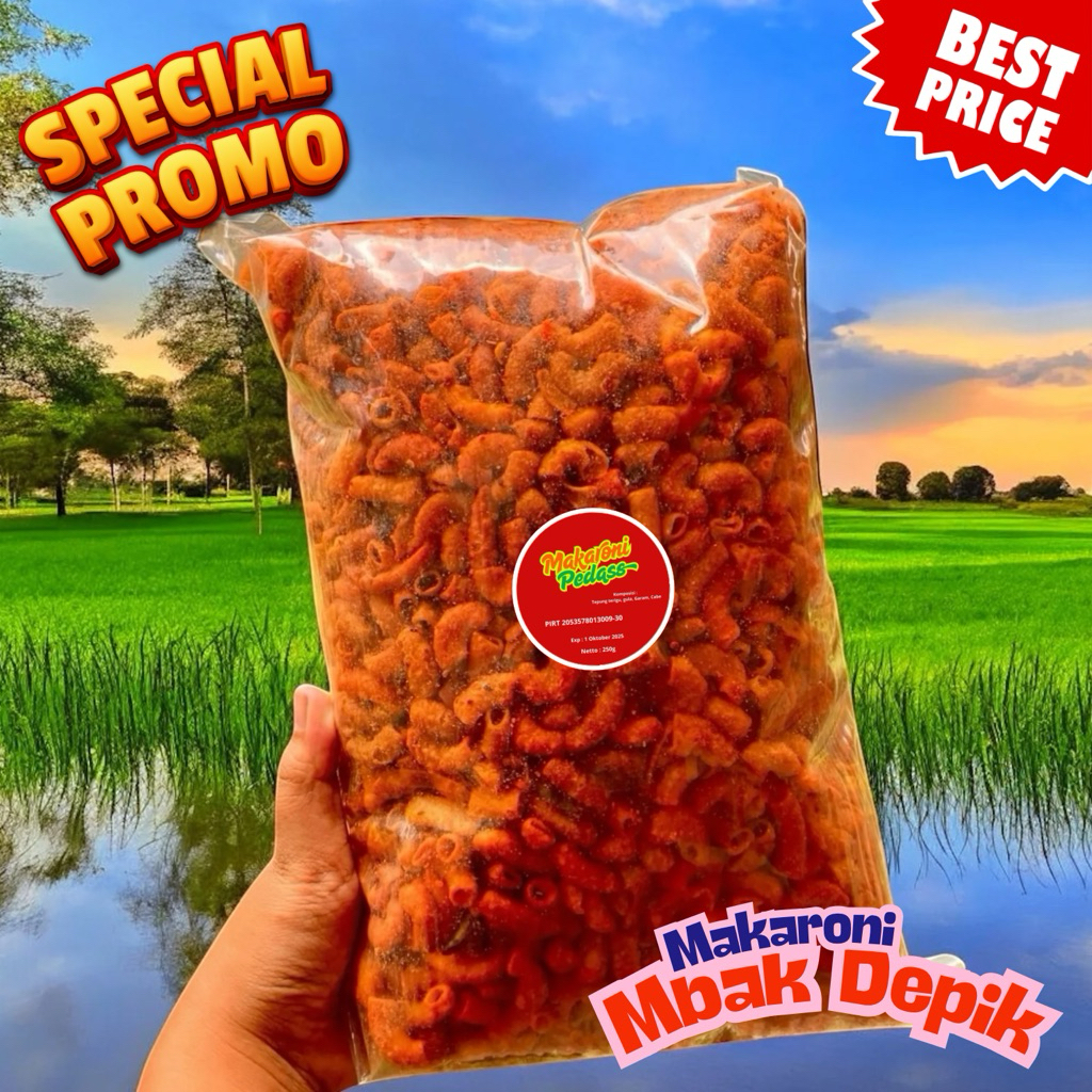 

Rasa Pedas Meledak Isi 250gr – Snack Makaroni Murah Surabaya