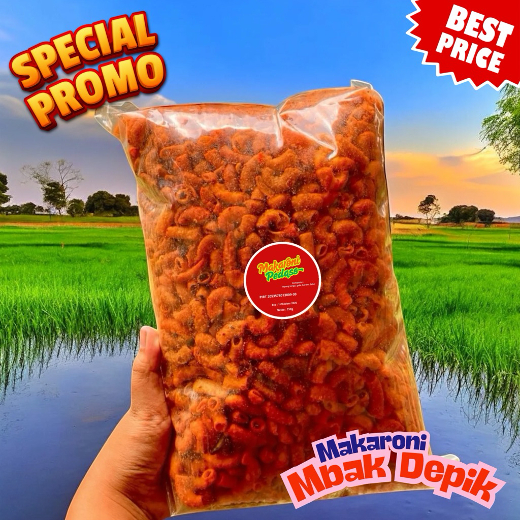 

Makaroni Pedas 1/4kg – Cemilan Garing Renyah Harga Bersahabat