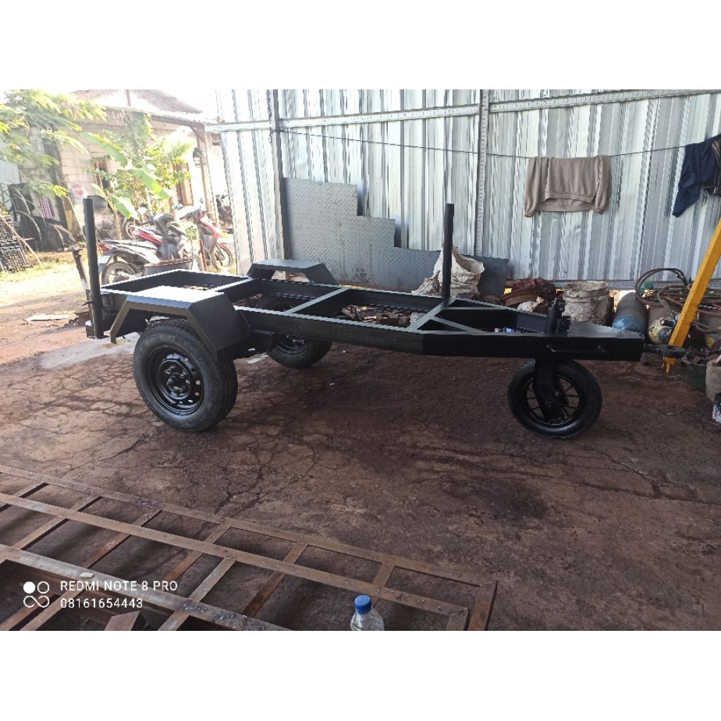 trailer genset 20-40 kva roda tiga