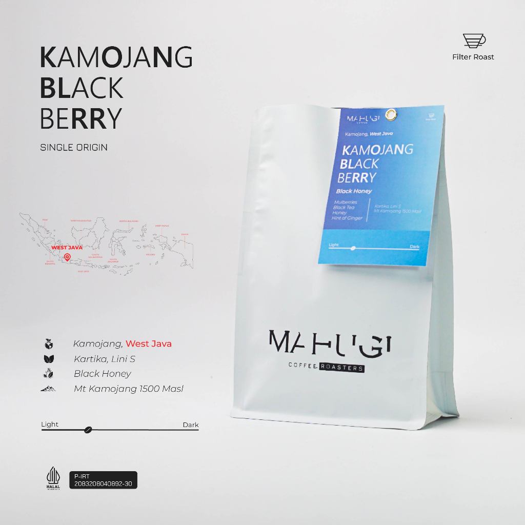 

Mahugi Coffee Kamojang Black Berry - Black Honey - Biji Kopi Arabika Speciality