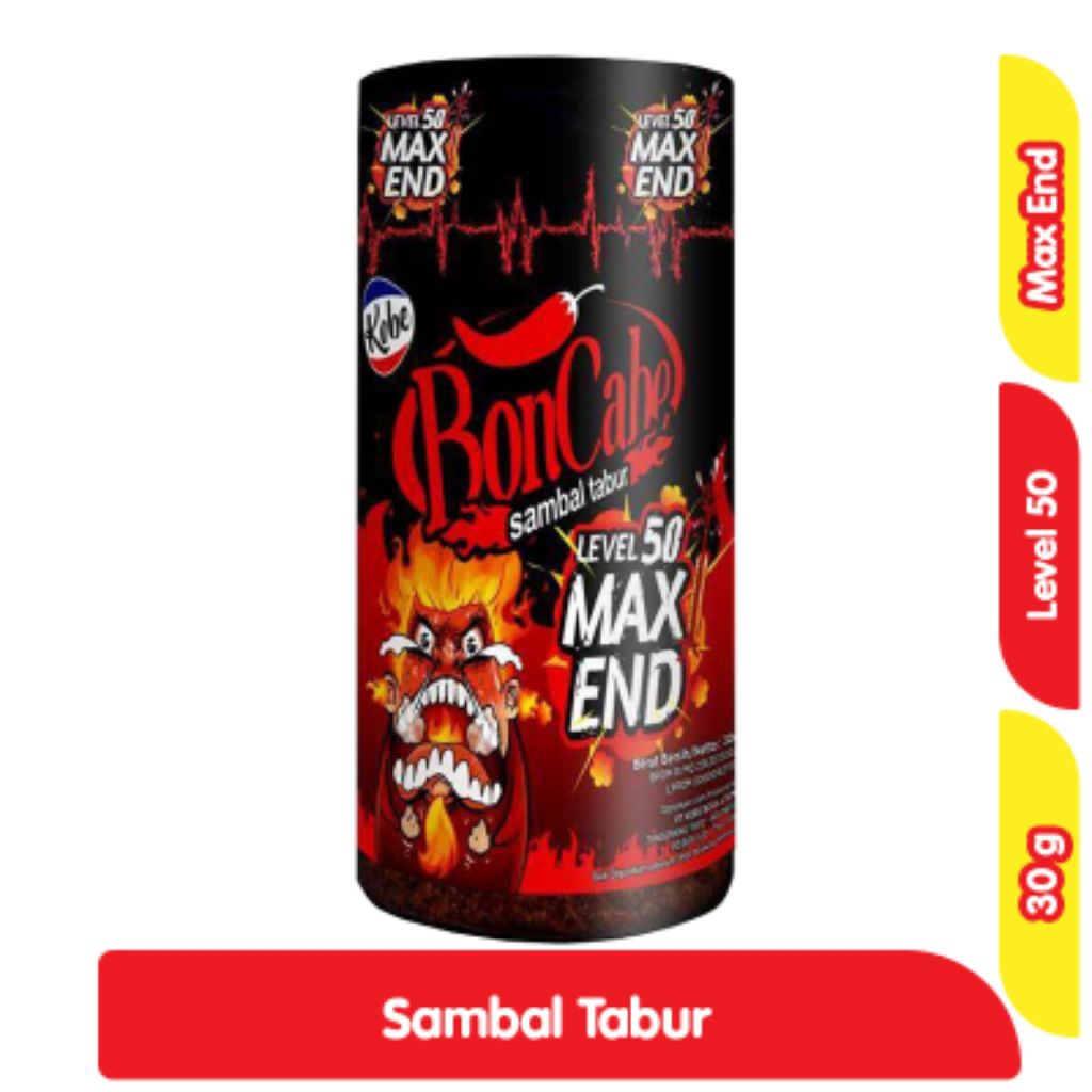 

Kobe BonCabe Max End Sambal Tabur Level 50 Botol 30 g