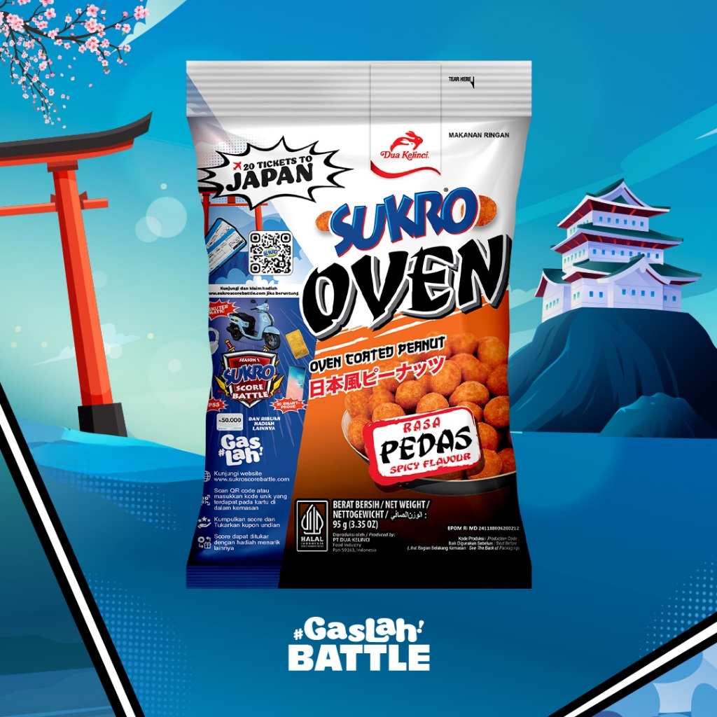 

[oddsolshop] pekanbaru/Sukro Oven Peanut 95GR Kacang Panggang Pedas