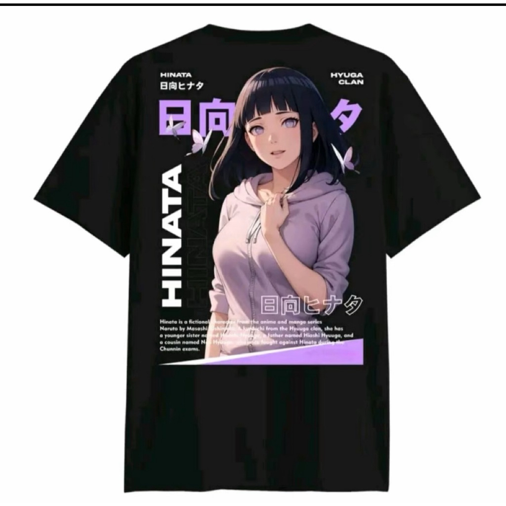 TSHIRT-KAOS ANIME NARUTO HYUGA HINATA