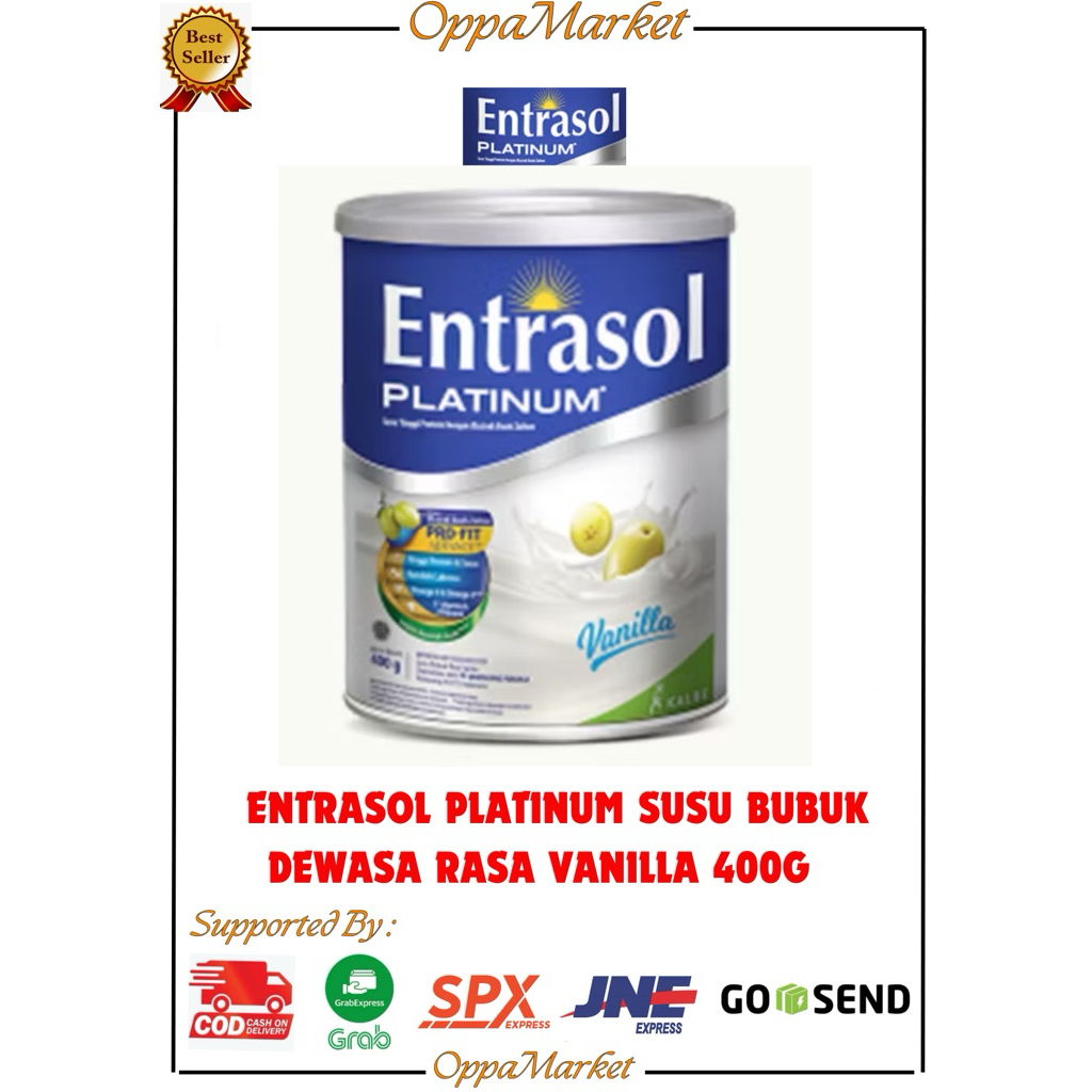 

ENTRASOL PLATINUM SUSU BUBUK KALSIUM DEWASA RASA VANILLA 400G