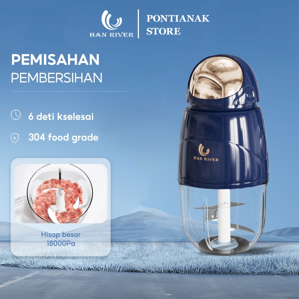 HAN RIVER Blender/Mini Chopper 300ML Blender Mini Pengolah Makanan Bayi / Blender Mpasi Bayii