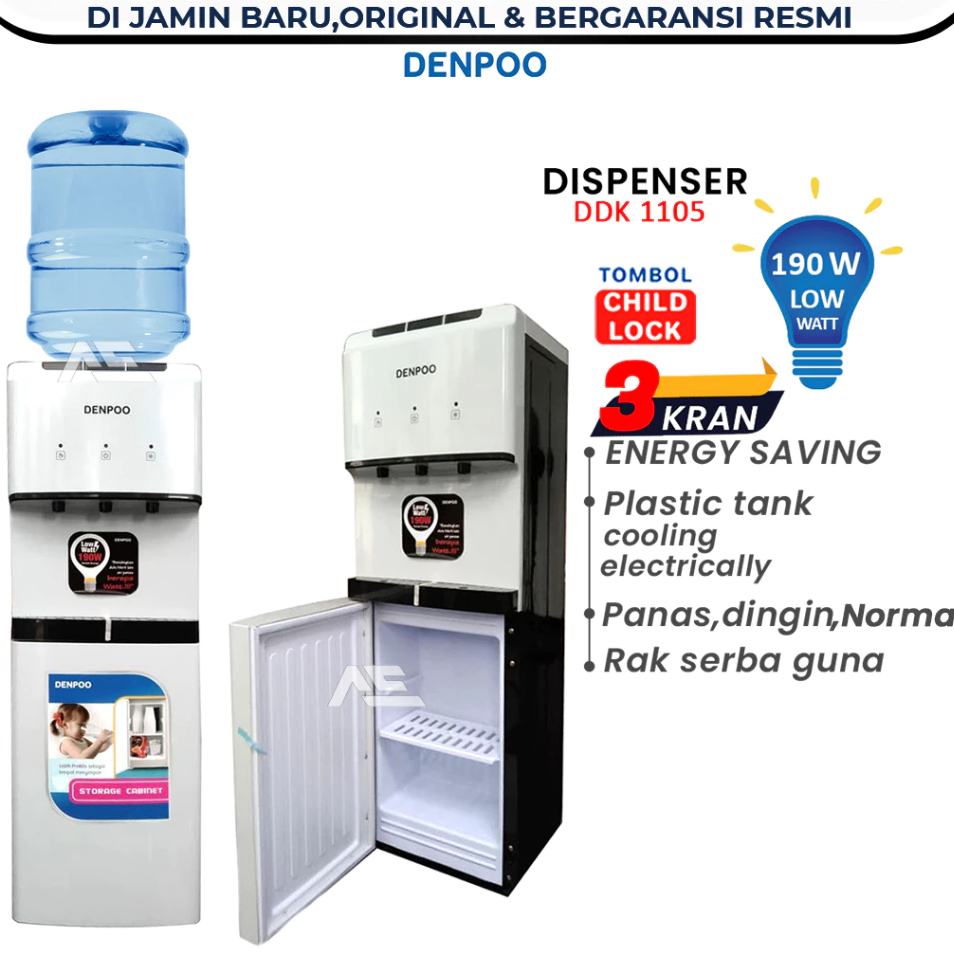 Denpoo Dispenser Galon Atas Panas Dingin & Normal Denpoo DDK 1105