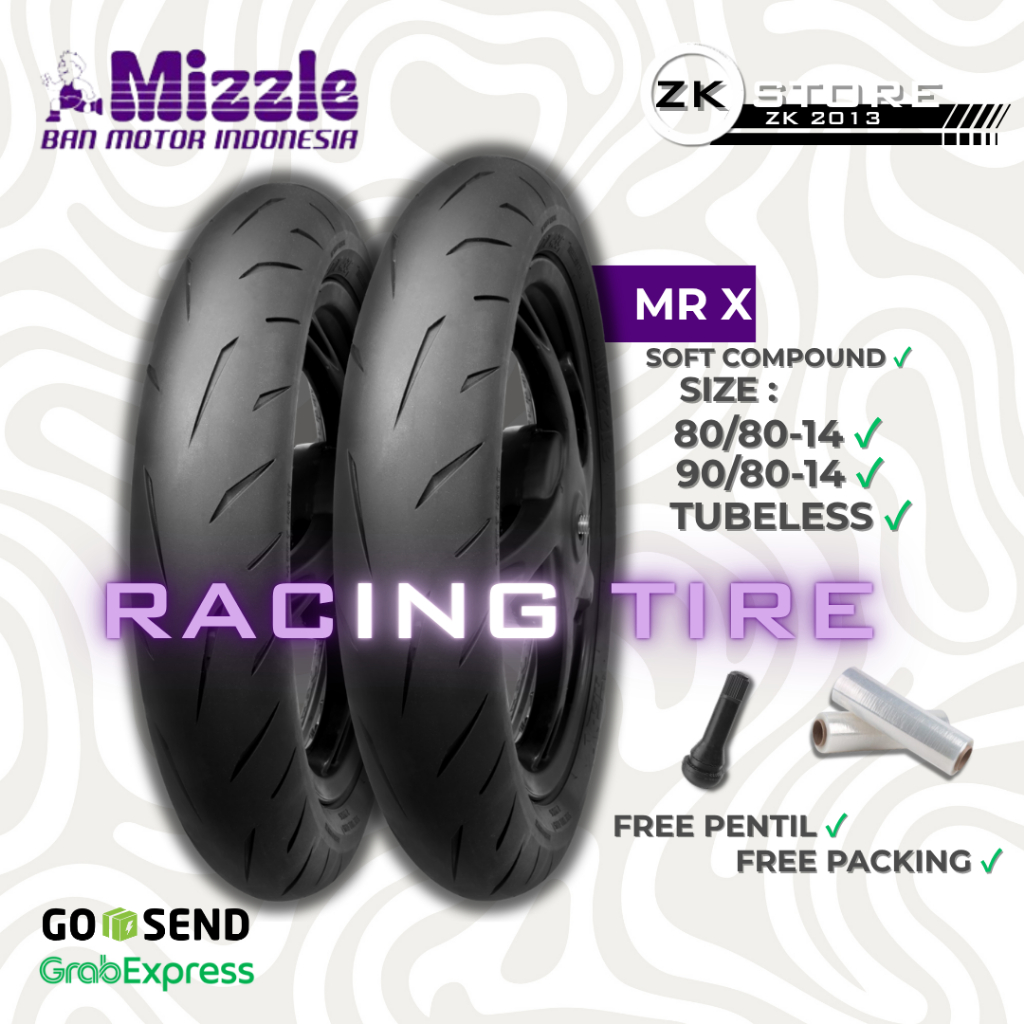 Ban Mizzle MR-X Soft Compound Ring 14 Racing Untuk Mio Fino Beat Vario