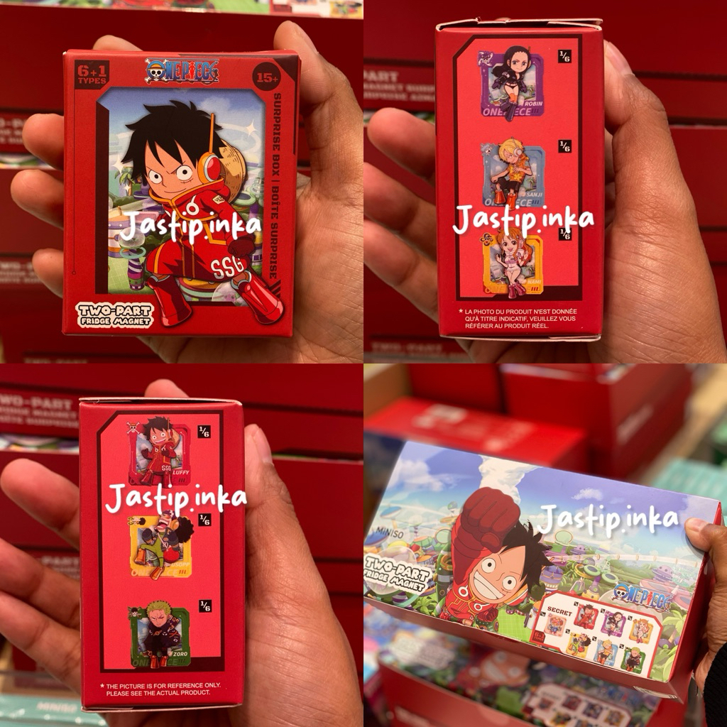 Miniso x One Piece - blind box two part magnet atau tempelan kulkas one piece
