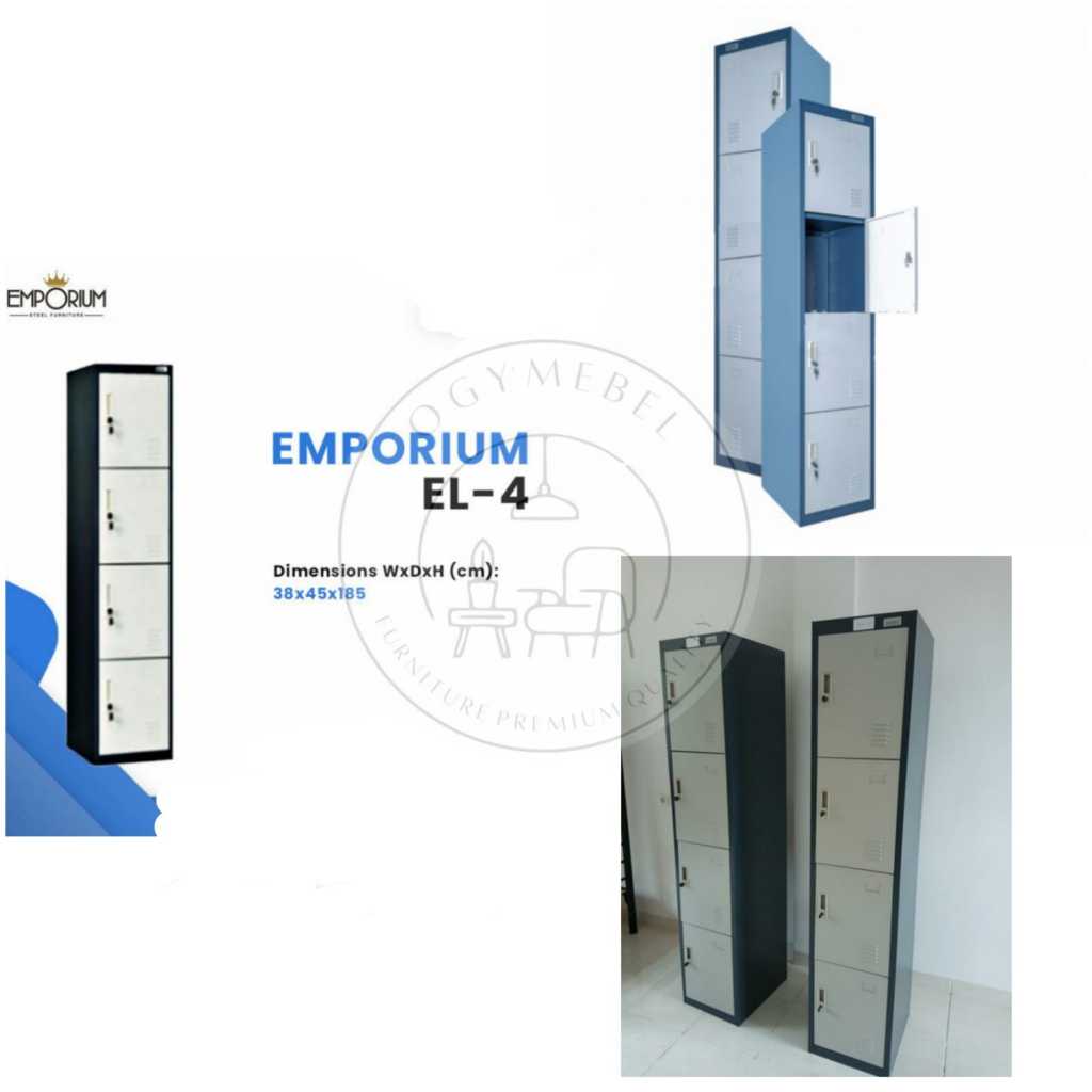LEMARI LOKER BESI 4 PINTU