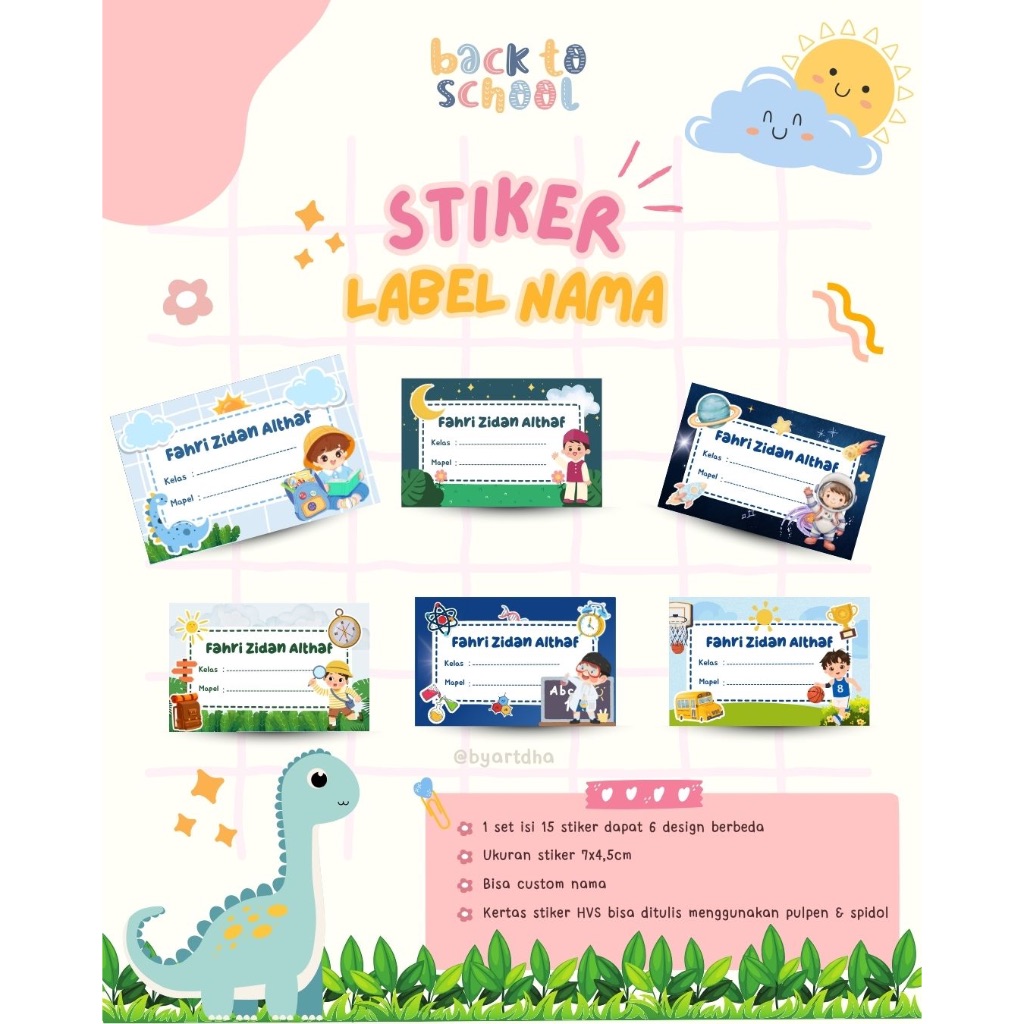 

STIKER LABEL NAMA/STIKER NAMA CUSTOM