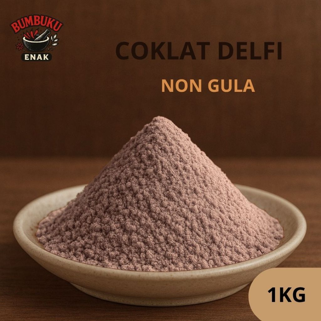 

Bubuk Minuman Non Gula Rasa Coklat Delfi 1Kg – Bubuk Minuman Coklat Tanpa Gula untuk Cafe, UMKM & Jualan Sehat