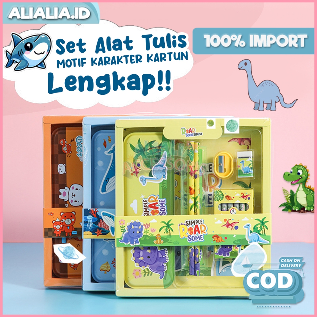 

Kotak Pensil Anak Set Alat Tulis Perlengkapan Sekolah Lengkap Motif Karakter Kartun Hadiah Kado