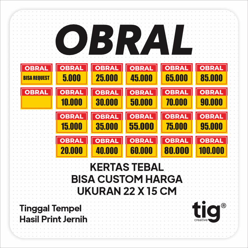 

OBRAL | tulisan obral buat jualan