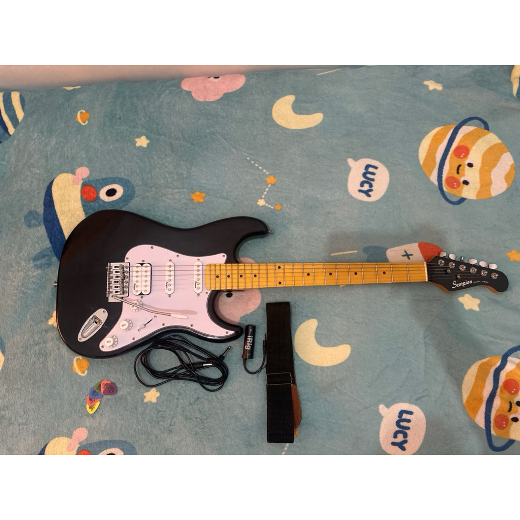 Gitar Listrik Scorpion HSS Stratocaster Second Full Set
