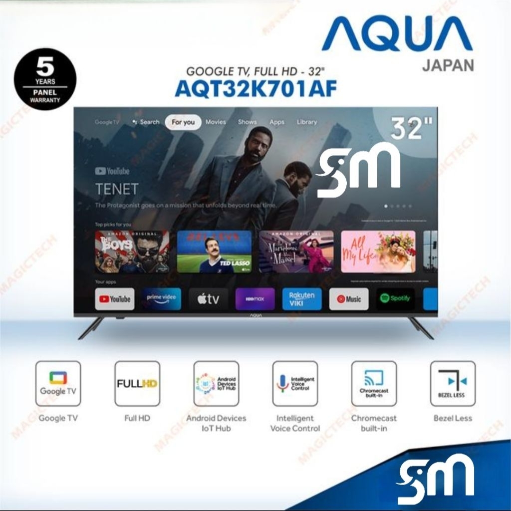 LED TV AQUA AQT32K701AF Smart TV Android 32 inc Google tv