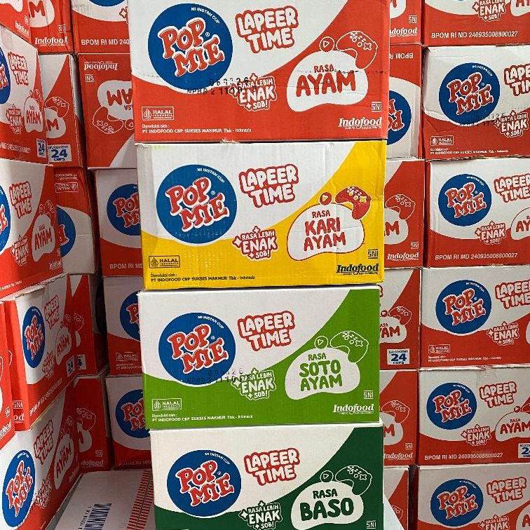 

Pop Mie instan cup 1 karton isi 24 pcs