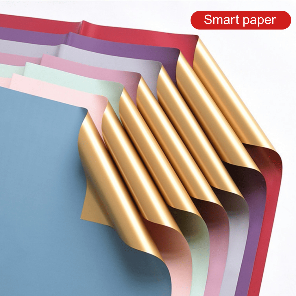 

Flower Paper Wrapping Gold BiColor Kertas Buket Wisuda Anniversary Romantis Gift Cellophane Bouquet KB016