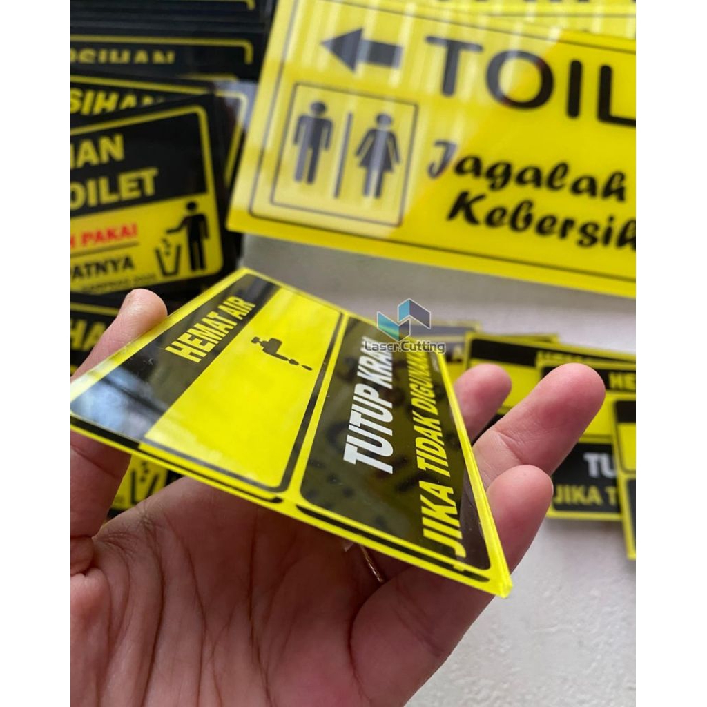 PAPAN NAMA AKRILIK/PAPAN NAMA JAGALAH KEBERSIHAN/PAPAN NAMA TOILET/PAPAN NAMA AREA CCTV/PAPAN NAMA M