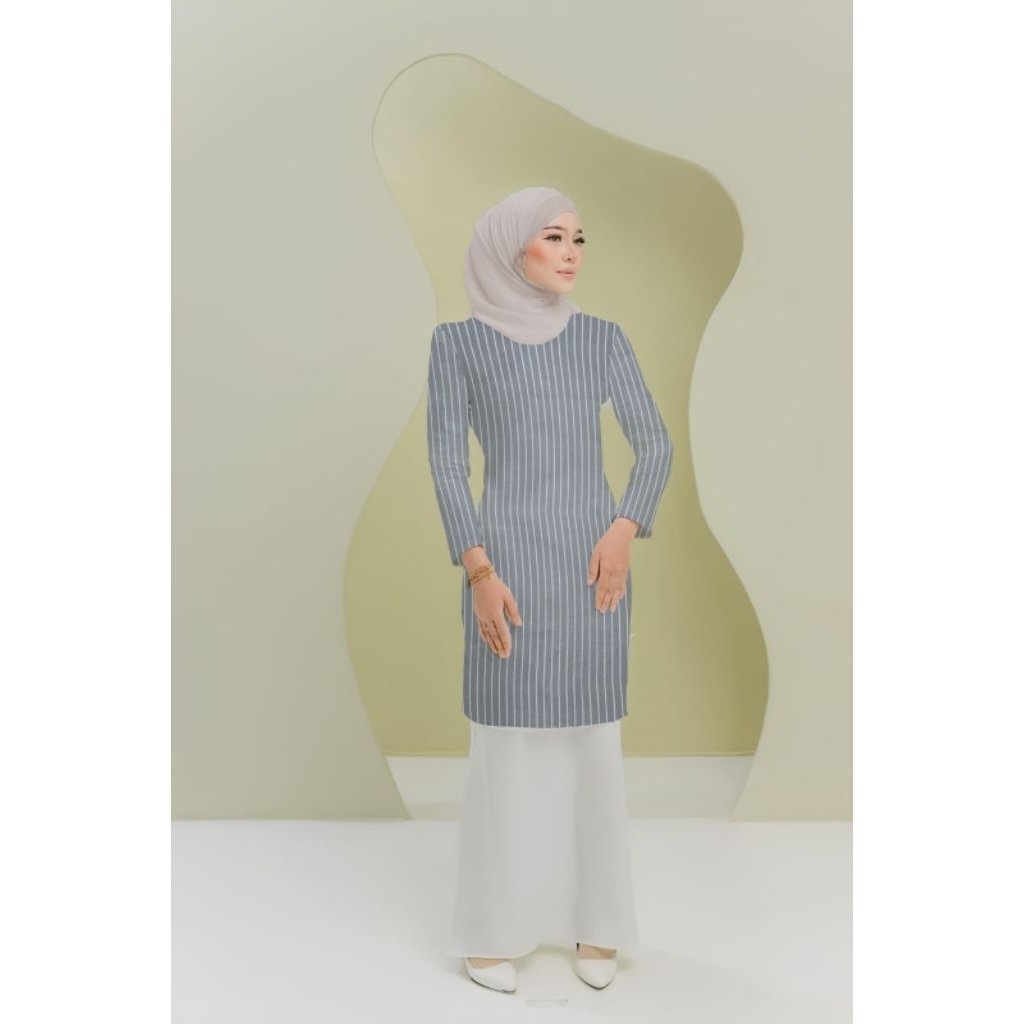 KAIN THALITA STRIPE PREMIUM 0.5 METER (BAHAN DAILY WEAR) D#23363 - DEATEXTILE