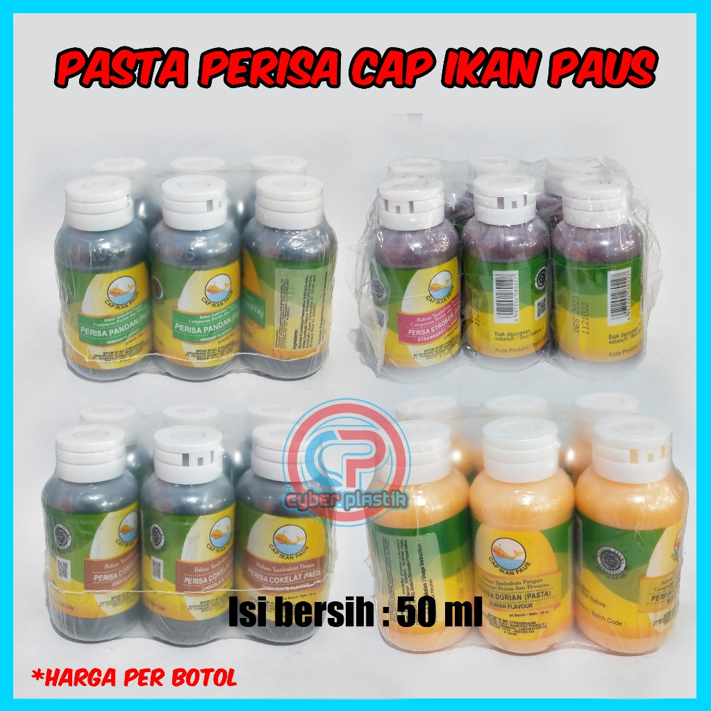 

Pasta Perisa Cap Ikan Paus 50 ml aneka Rasa Lengkap