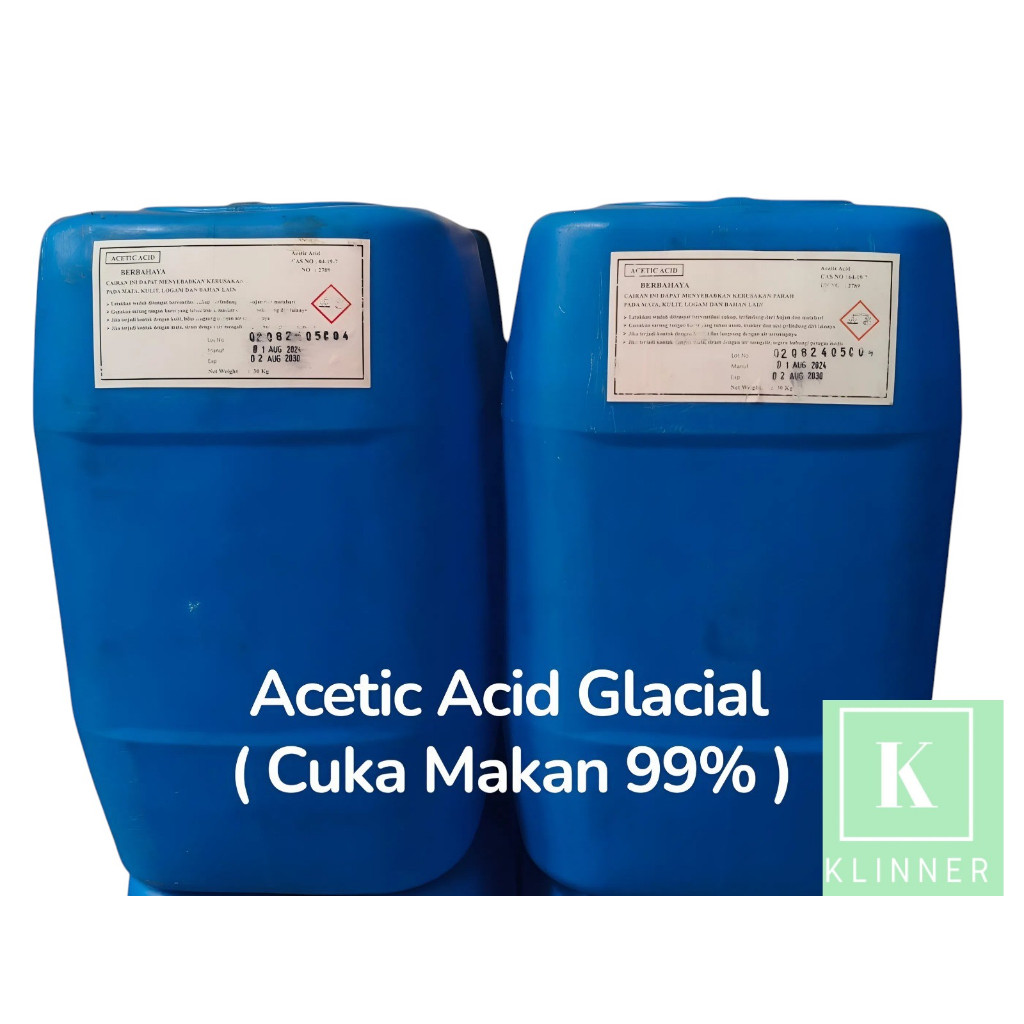 

Cuka 30 Liter / Bibit Glasial / Vinegar/ Bibit Vinegar / Cuka Makan 99% 1 jerigen