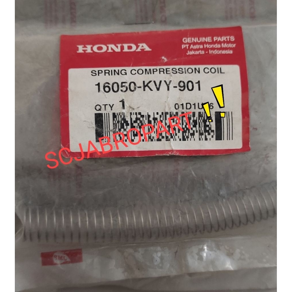 16050 KVY 901..SPRING COMPRESSION COIL HONDA BEAT CARBU..ORI AHM