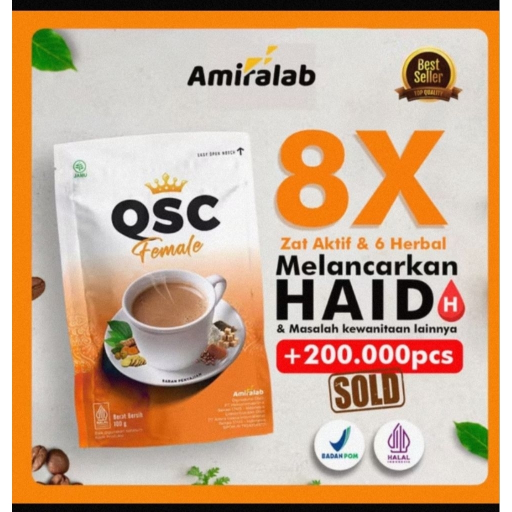 

promo Qsc female kopi herbal halal berat 100gram bpom