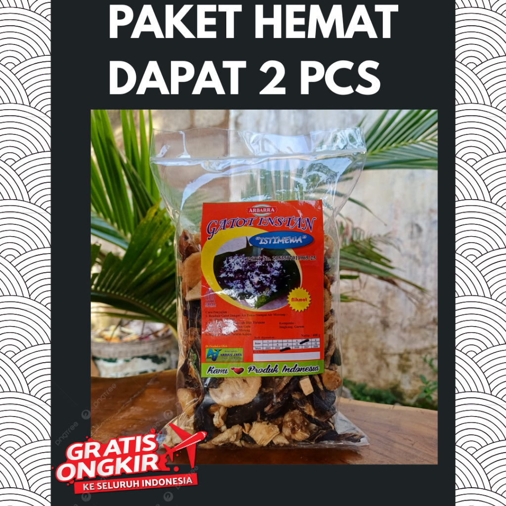 

Paket Hemat Dapat 2pcs Gatot Singkong, Gatot Instan Viral Terlaris