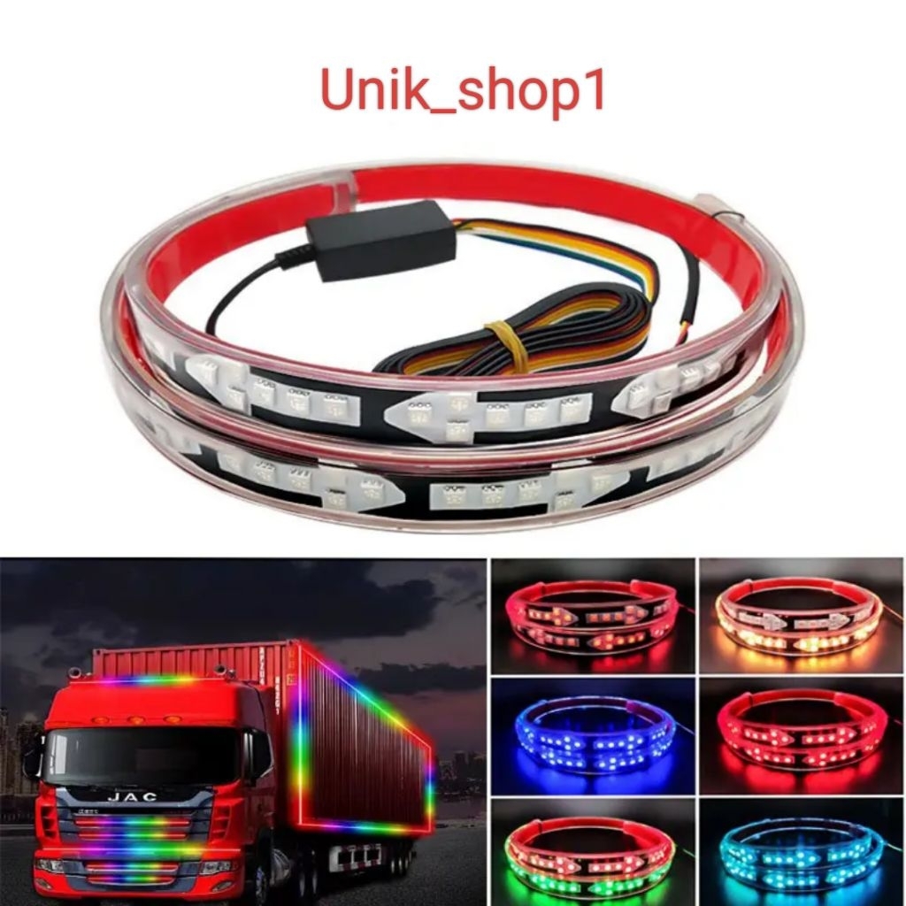 Lampu LED strip Dynamic kaca depan,bemper depan, bemper belakang mobil, truk dan bis 12volt sampai 2