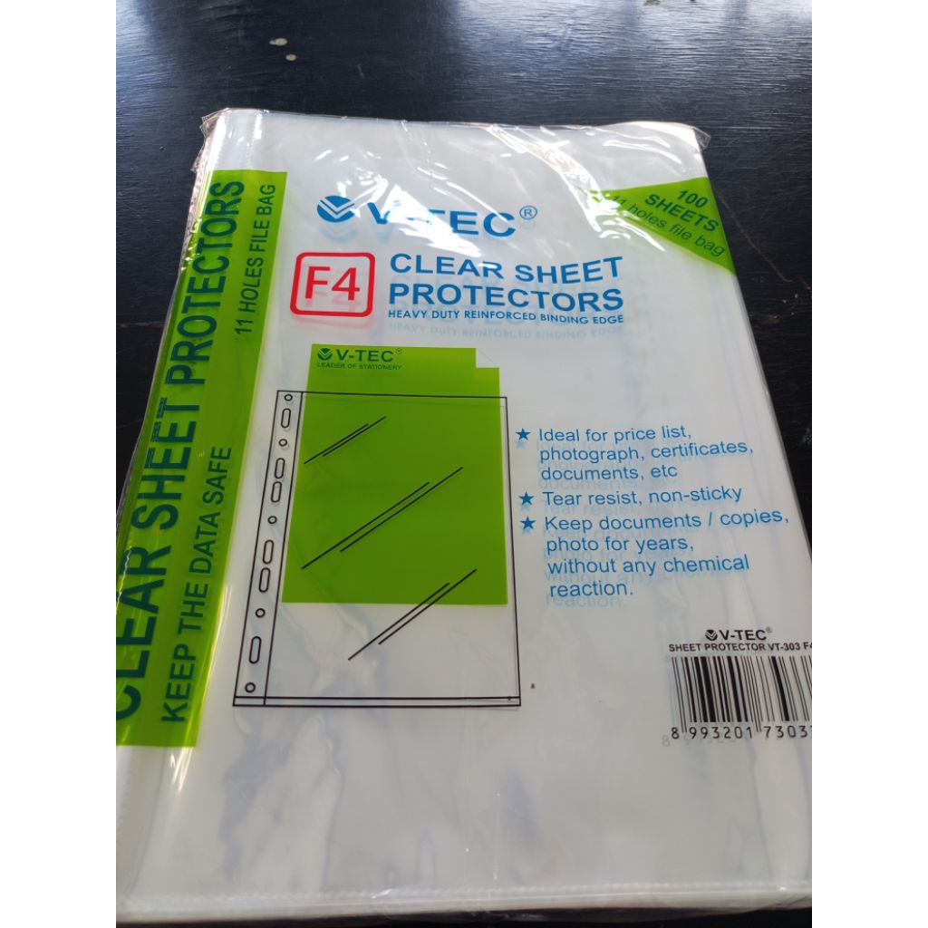 

sheet protector F4