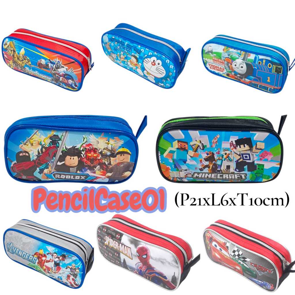 

JOYCELSHOP - TEMPAT PENSIL / PENCILCASE MOTIF KARAKTER KARTUN