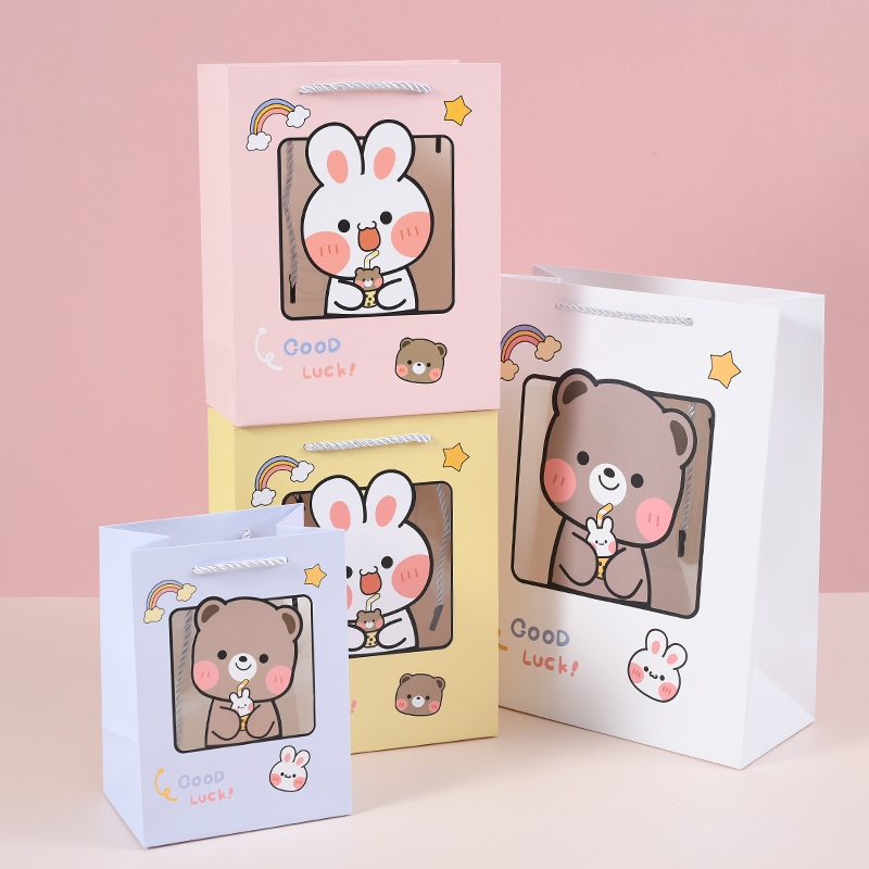 

Paper Bag A Little Cute | Luck | Goodie Bag | Tas Souvenir | Tas Ulang Tahun Transparan