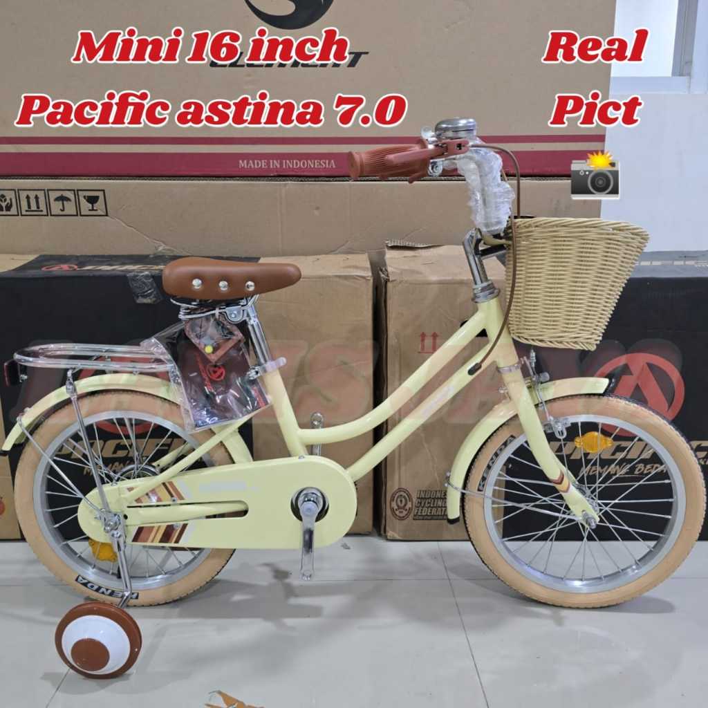 [ BONUS BELL ] SEPEDA ANAK PEREMPUAN MINI 16 PACIFIC ASTINA 7.0 SEPEDA KERANJANG 16 INCH PACIFIC CLA